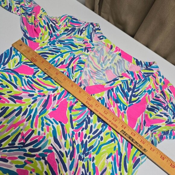 Lilly Pulitzer Rossmore Shift Dress S Pink Blue Print Mini Resort Travel Ready - Picture 9 of 12